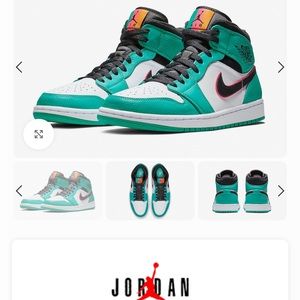 Air Jordan 1 Mid SE South Beach - size UK 5.5